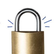 Brass security padlock 
